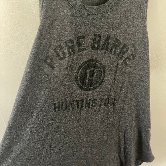 Pure Barre Tank Top Womens X-Small "Huntington" Locale Muscle Heathered Black - Picture 2 of 5